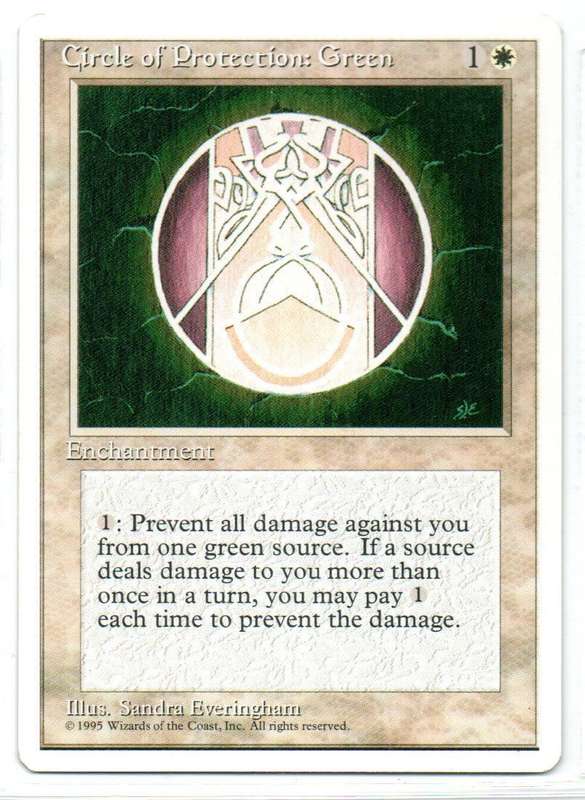 Magic The Gathering 1997 - Circle of Protection: Green - Fifth Edition