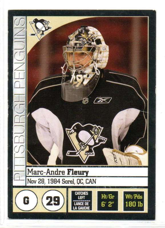 Panini - NHL LNH Hockey - Dennis Wideman #15, Marc-Andre Fleury # 101, Brenden Marrow # 183, Nicklas