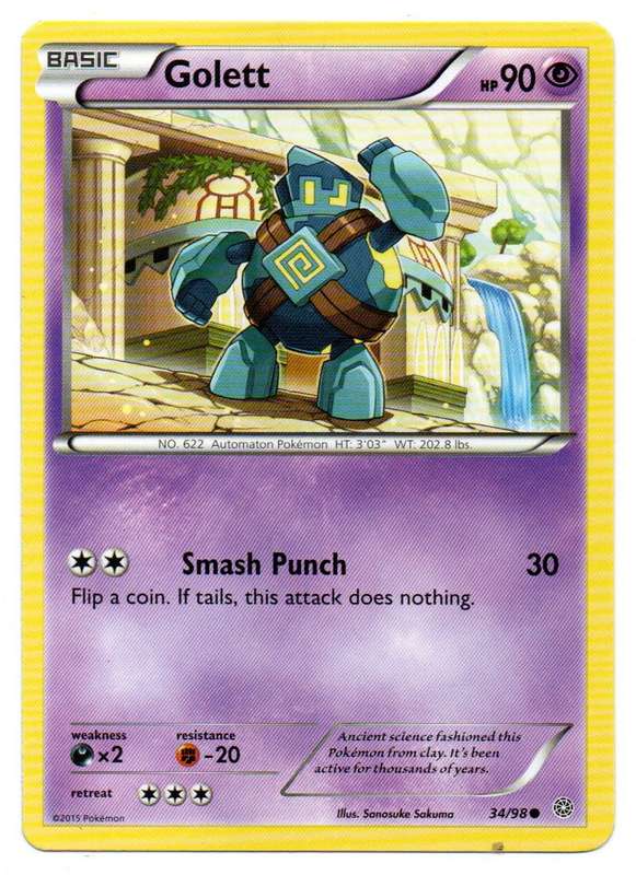 Pokemon TCG: XY-Ancient Origins - Basic Golett 34/98