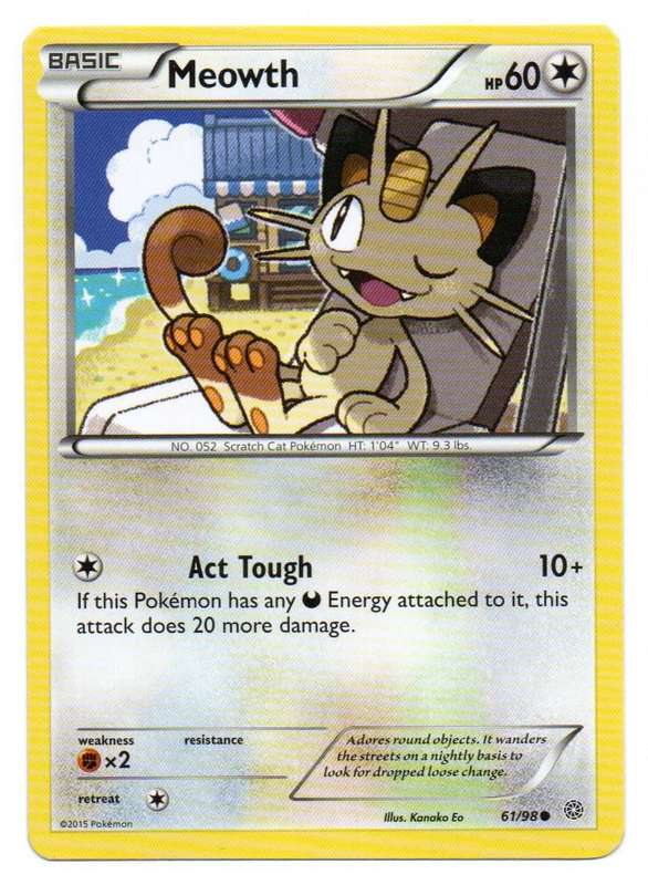 Pokemon TCG: XY-Ancient Origins - Basic Meowth 61/98