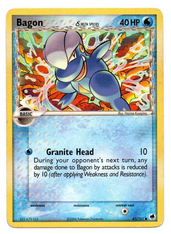 Pokemon TCG: EX Dragon Frontiers - Delta Species Bagon 43/101