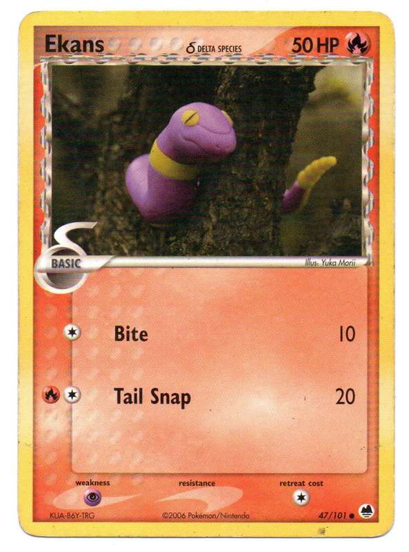Pokemon TCG: EX Dragon Frontiers - Delta Species Ekans 47/101