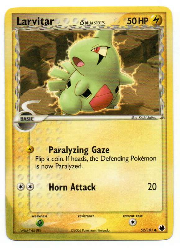 Pokemon TCG: EX Dragon Frontiers - Delta Species Larvitar 52/101