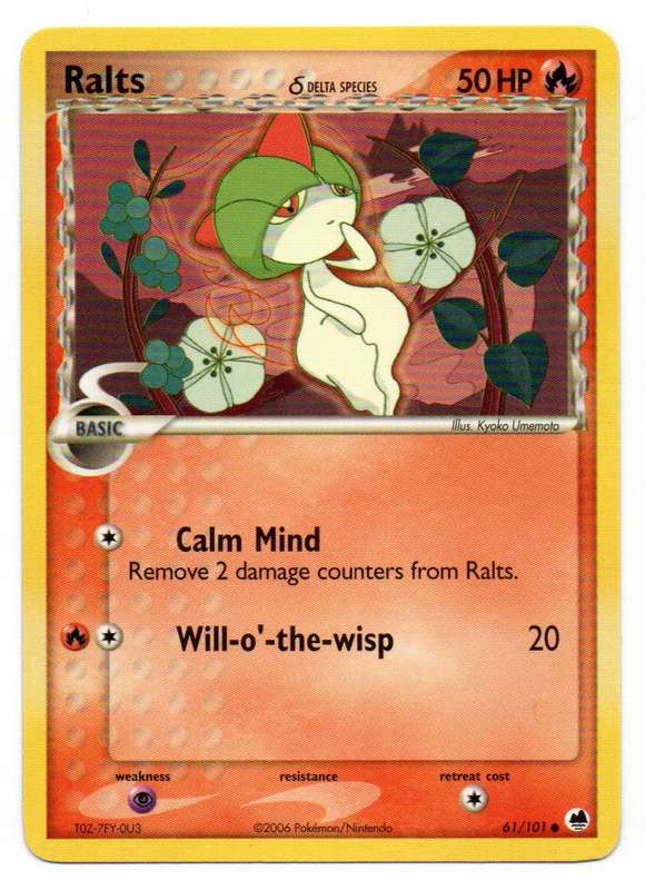 Pokemon TCG: EX Dragon Frontiers - Delta Species Ralts 61/101