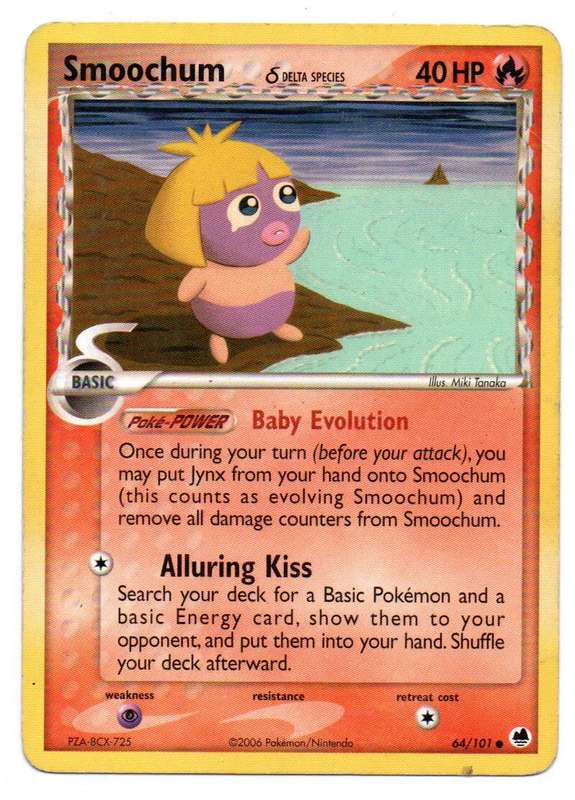 Pokemon TCG: EX Dragon Frontiers - Delta Species Smoochum 64/101