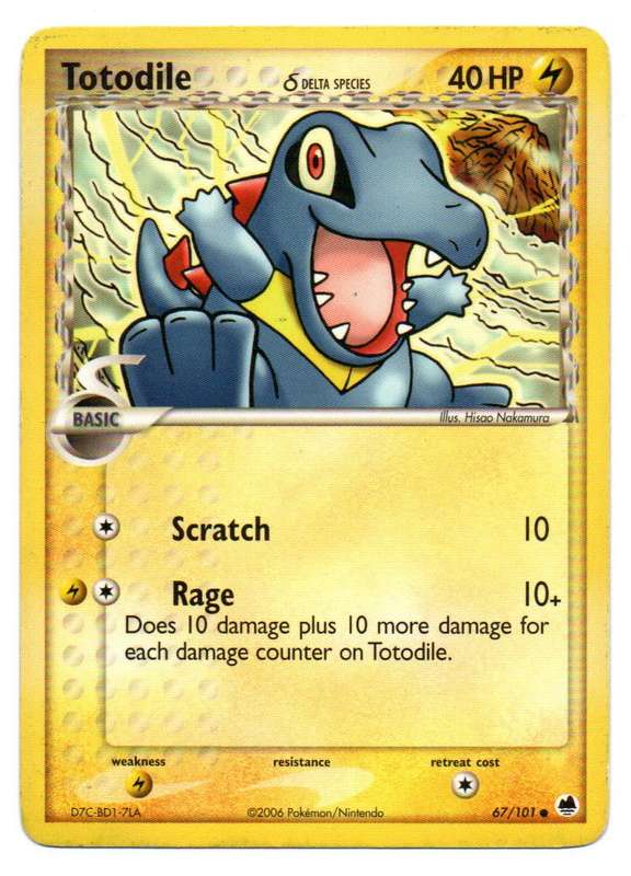 Pokemon TCG: EX Dragon Frontiers - Delta Species Totodile 67/101