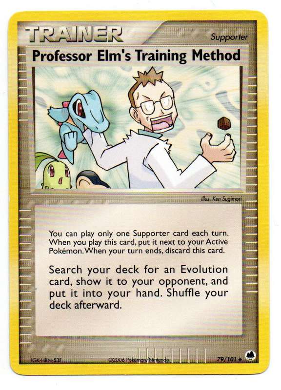 Pokemon TCG: EX Dragon Frontiers - Trainer Professor Elm`s Training Method 79/101