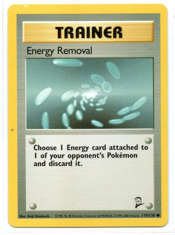 1995, 96, 98 Nintendo Creatures GAMEFREAK/Pokemon - Gen I Base Set 2 - Trainer Energy Removal Common