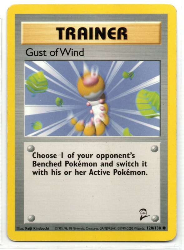 1995, 96, 98 Nintendo Creatures GAMEFREAK/Pokemon - Gen I Base Set 2 - Trainer Gust of Wind Common