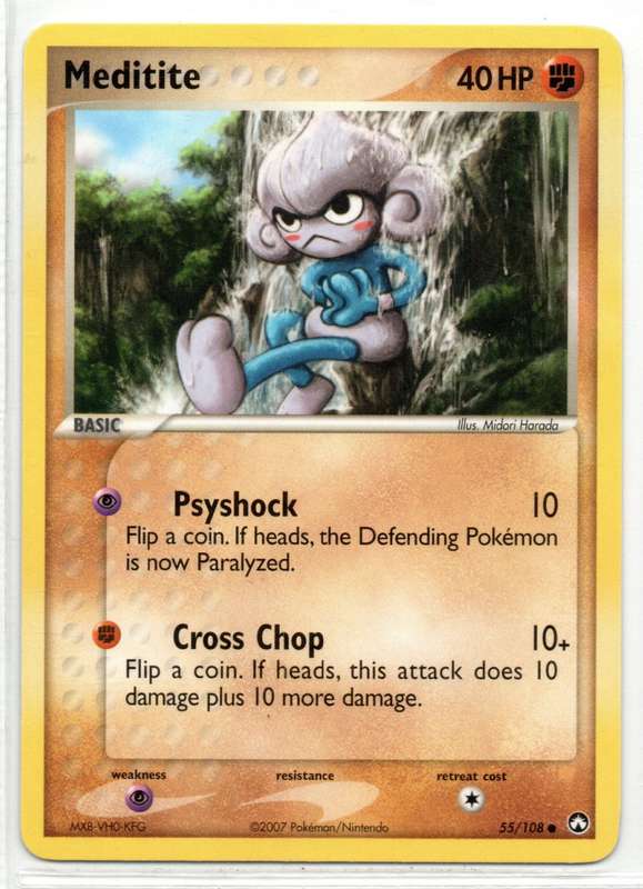 2007 Pokemon/Nintendo - Power Keepers Meditite Common 55/108