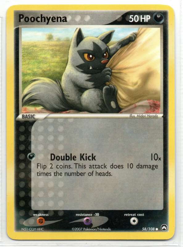 2007 Pokemon/Nintendo - Power Keepers Poochyena Common 58/108