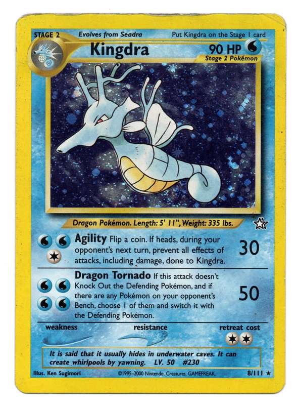 1995-2000 Nintendo Creatures GAMEFREAK - Neo Genesis Pokemon Kingdra 8/111 Holo Rare