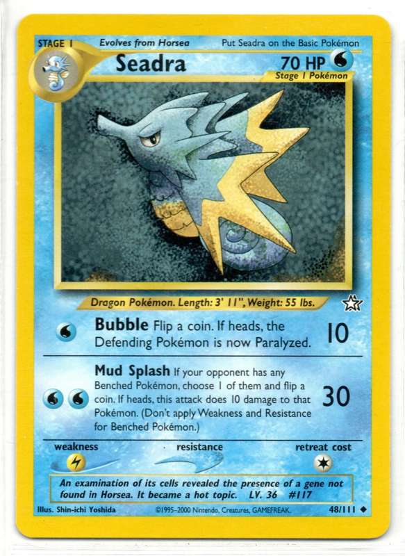 1995-2000 Nintendo Creatures GAMEFREAK - Neo Genesis Pokemon Seadra 48/111 Uncommon