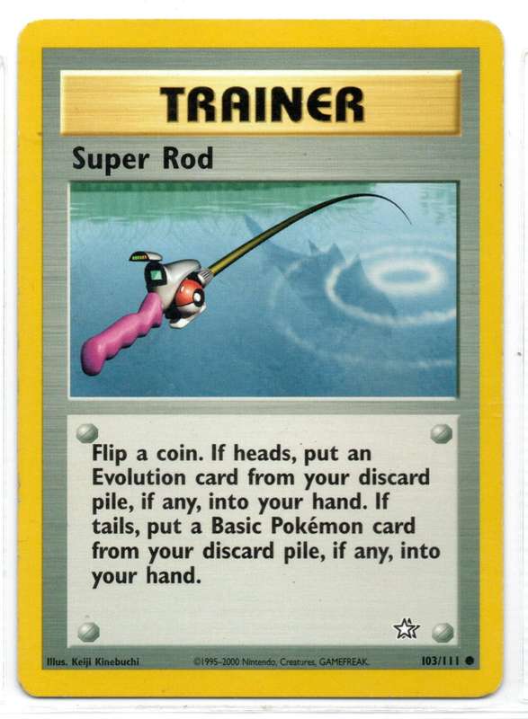 1995-2000 Nintendo Creatures GAMEFREAK - Neo Genesis Pokemon Trainer Super Rod 103/111 Common
