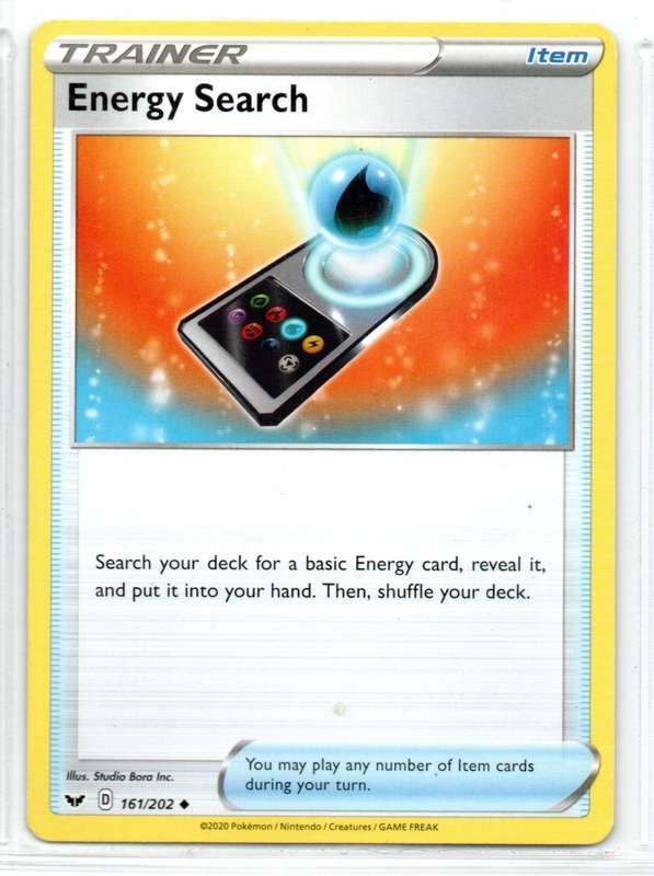 2021 Pokemon Nintendo Creatures GAMEFREAK - Shining Fates Trainer Energy Search 161/202 Uncommon