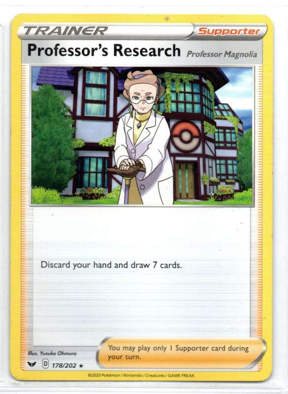 2021 Pokemon Nintendo Creatures GAMEFREAK - Shining Fates Trainer Professor`s Research 178/202 Rare