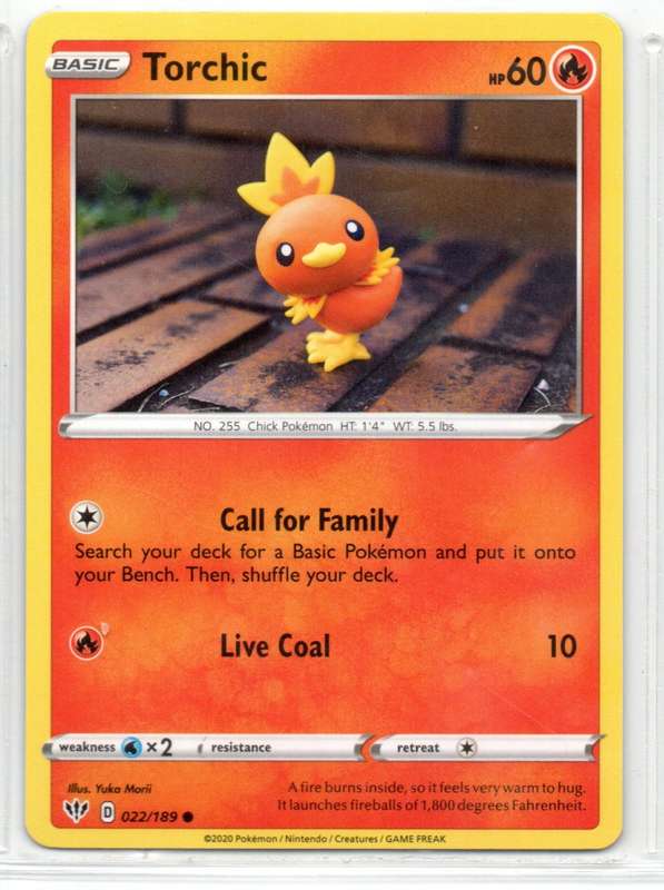 2020 Pokemon Nintendo Creatures GAMEFREAK - Darkness Ablaze Torchic 22/189 Common