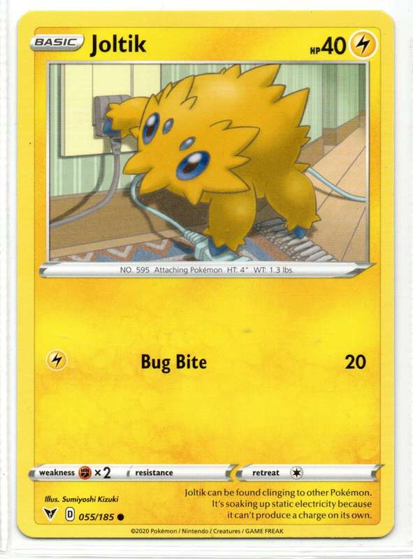 2020 Pokemon Nintendo Creatures GAMEFREAK - Vivid Voltage Joltik 55/185 Common