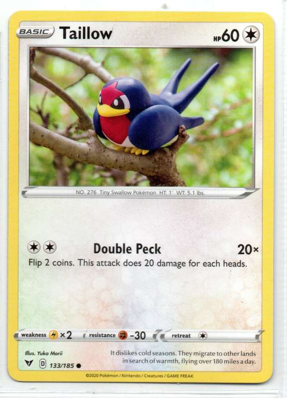 2020 Pokemon Nintendo Creatures GAMEFREAK - Vivid Voltage Taillow 133/185 Common
