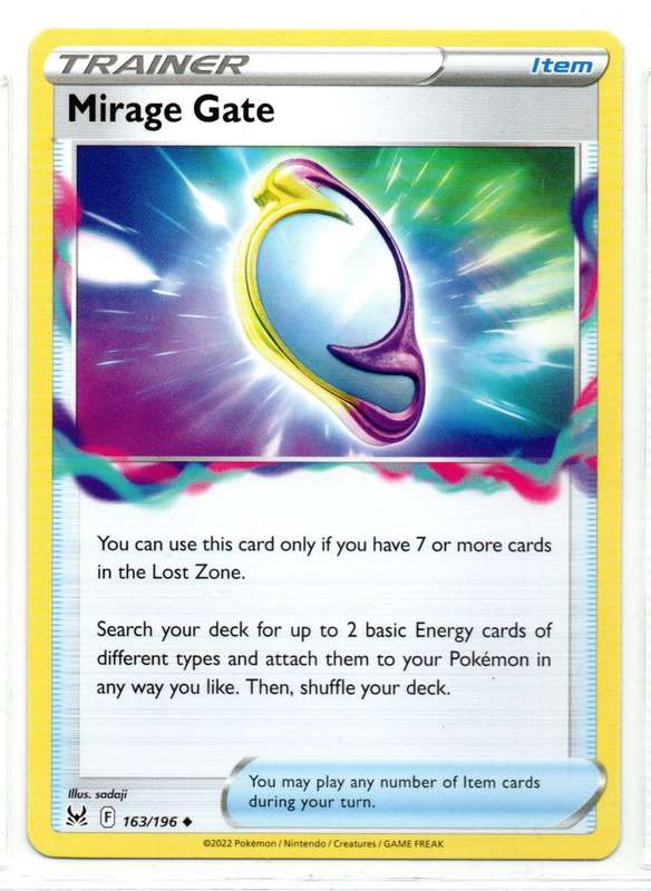 2022 Pokemon Nintendo Creatures GAMEFREAK - Lost Origin - Trainer Mirage Gate 163/196 Uncommon