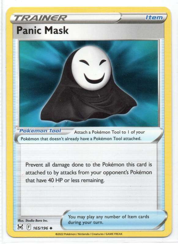 2022 Pokemon Nintendo Creatures GAMEFREAK - Lost Origin - Trainer Panic Mask 165/196 Uncommon