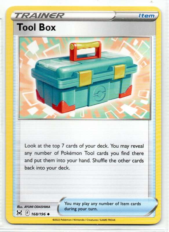 2022 Pokemon Nintendo Creatures GAMEFREAK - Lost Origin - Trainer Tool Box 168/196 Uncommon