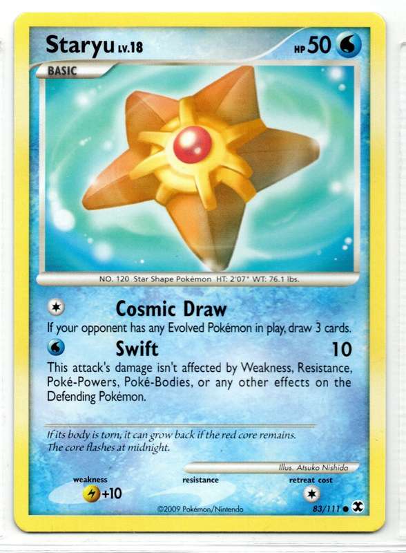 2009 Pokemon/Nintendo - Rising Rivals - Staryu 83/111 Common