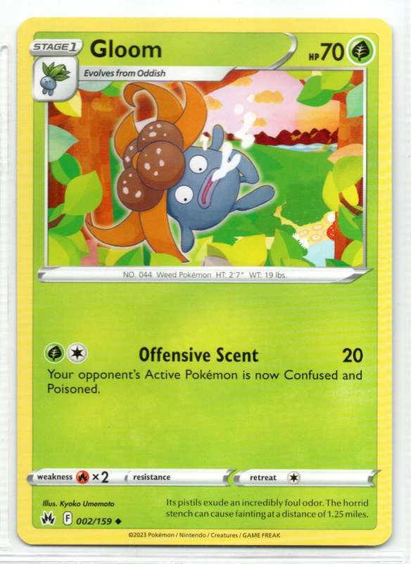 2023 Pokemon/Nintendo/Creatures/ GAMEFREAK - Crown Zenith - Gloom 2/159 Uncommon
