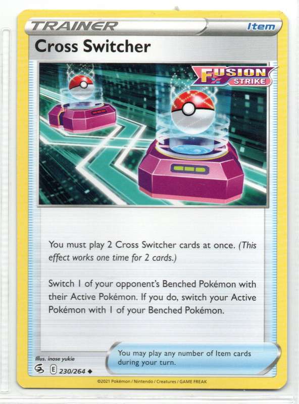 2021 Pokemon/Nintendo/Creatures/GAMEFREAK - Fusion Strike - Trainer Cross Switcher 230/264 Uncommon