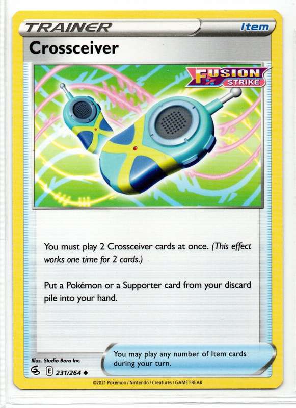 2021 Pokemon/Nintendo/Creatures/GAMEFREAK - Fusion Strike - Trainer Crossceiver 231/264 Uncommon