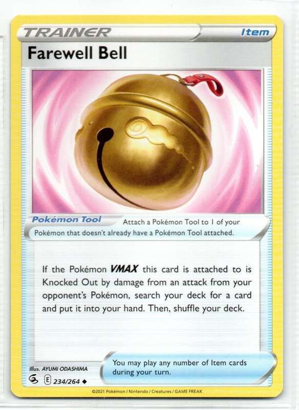2021 Pokemon/Nintendo/Creatures/GAMEFREAK - Fusion Strike - Trainer Farewell Bell 234/264 Uncommon