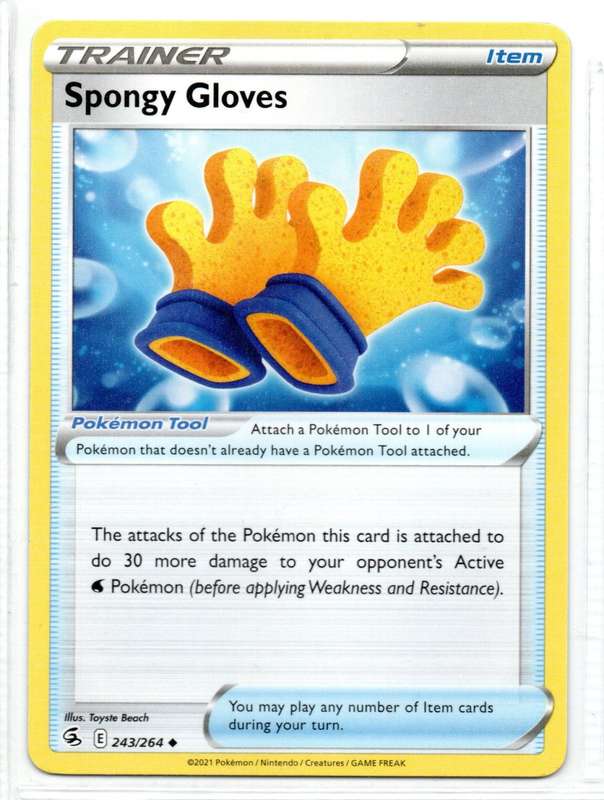 2021 Pokemon/Nintendo/Creatures/GAMEFREAK - Fusion Strike - Trainer Spongy Gloves 243/264 Uncommon