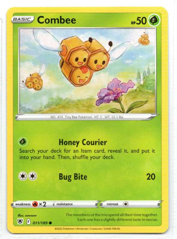 2022 Pokemon/nintendo/Creatures/GAMEFREAK - Astral Radiance Combee 11/189 Common