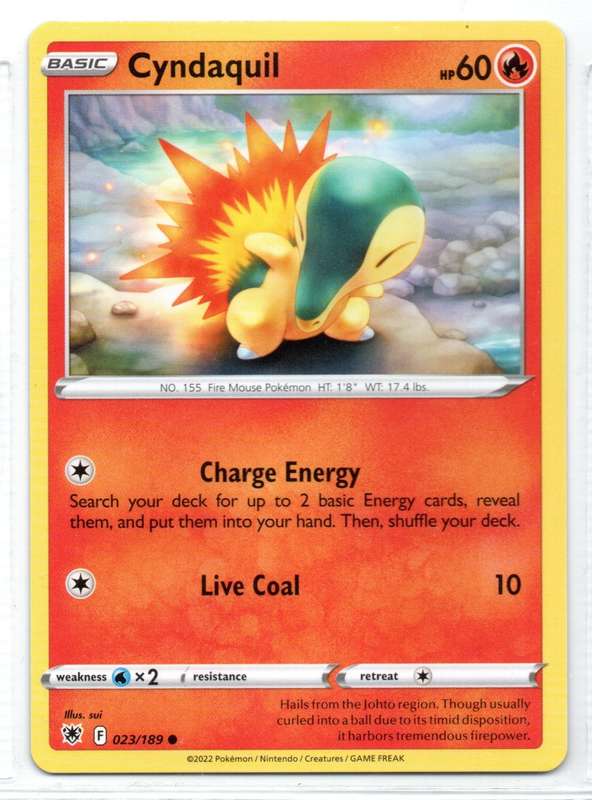 2022 Pokemon/nintendo/Creatures/GAMEFREAK - Astral Radiance Cyndaquil 23/189 Common