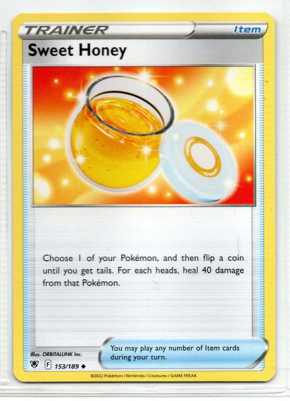 2022 Pokemon/nintendo/Creatures/GAMEFREAK - Astral Radiance Trainer Sweet Honey 153/189 Uncommon