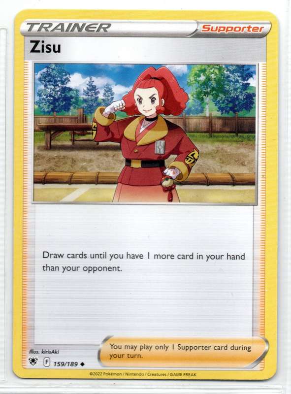 2022 Pokemon/nintendo/Creatures/GAMEFREAK - Astral Radiance Trainer Zisu 159/189 Uncommon