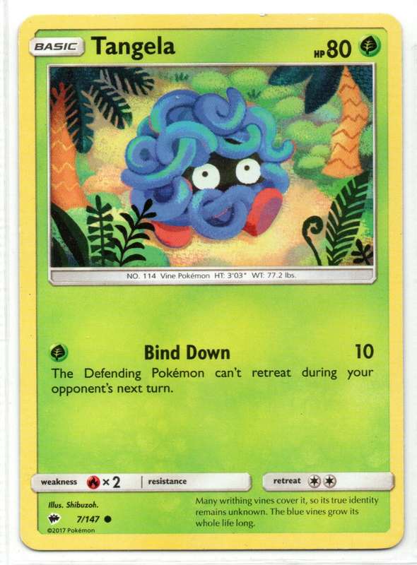 2017 Pokemon - Burning Shadows - Tangela 7/147 Common