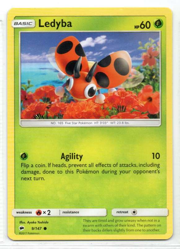 2017 Pokemon - Burning Shadows - Ledyba 9/147 Common