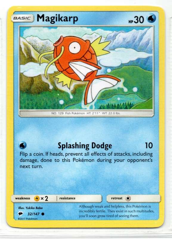 2017 Pokemon - Burning Shadows - Magikarp 32/147 Common