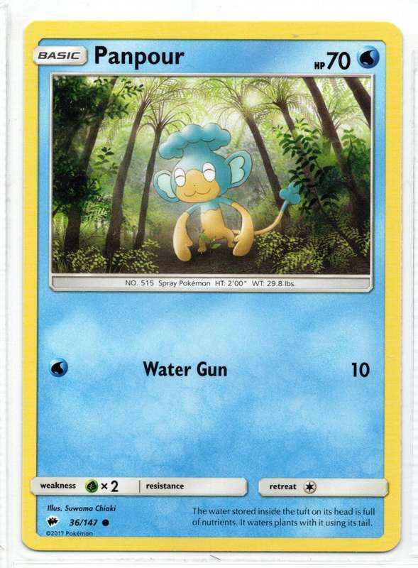 2017 Pokemon - Burning Shadows - Panpour 36/147 Common
