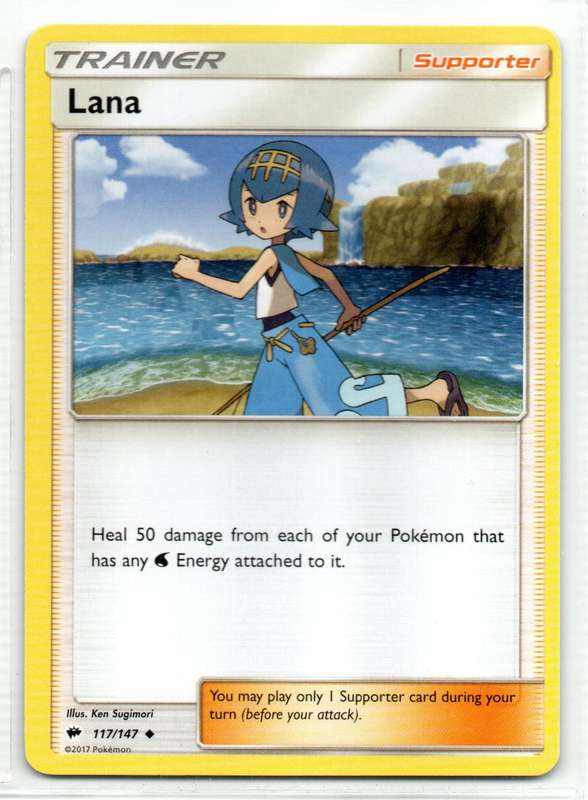 2017 Pokemon - Burning Shadows - Trainer Lana 117/147 Uncommon