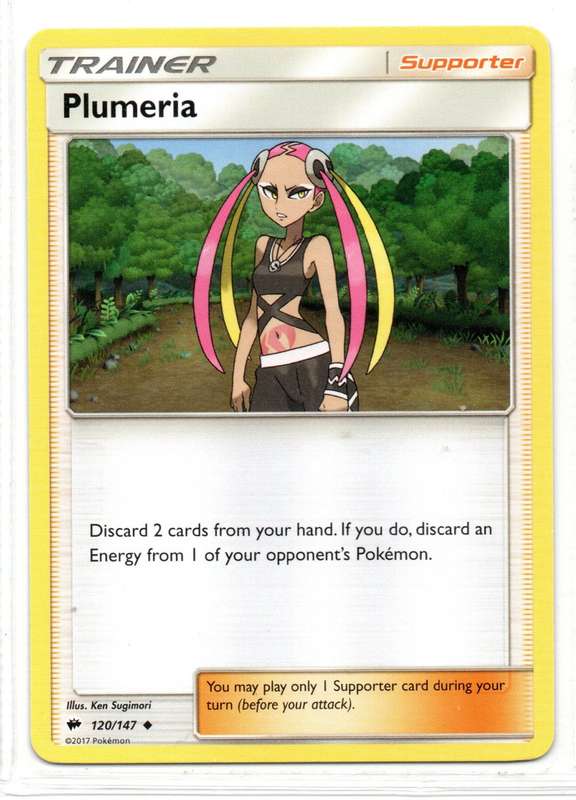 2017 Pokemon - Burning Shadows - Trainer Plumeria 120/147 Uncommon