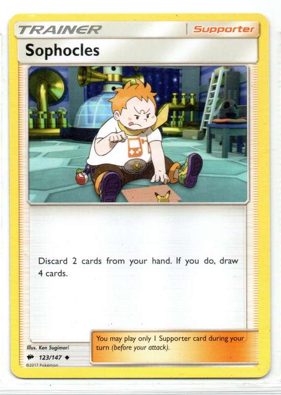 2017 Pokemon - Burning Shadows - Trainer Sophocles 123/147 Uncommon