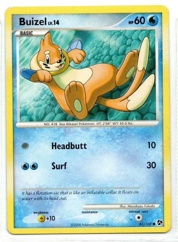 2008 Pokemon/Nintendo - Great Encounters - Buizel 61/106 Common