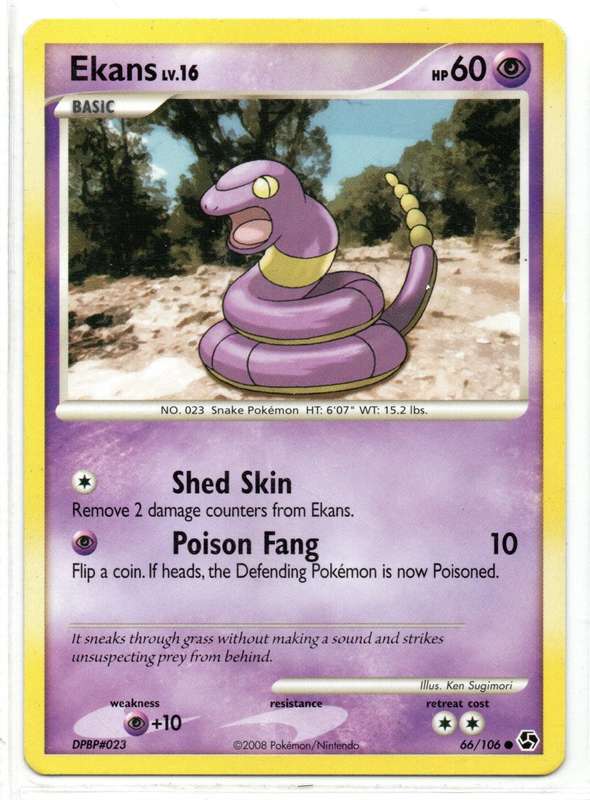 2008 Pokemon/Nintendo - Great Encounters - Ekans 66/106 Common