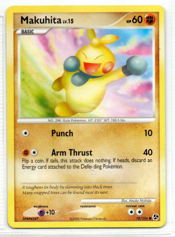 2008 Pokemon/Nintendo - Great Encounters - Makuhita 78/106 Common