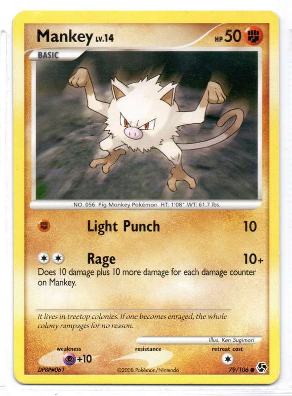 2008 Pokemon/Nintendo - Great Encounters - Mankey 79/106 Common