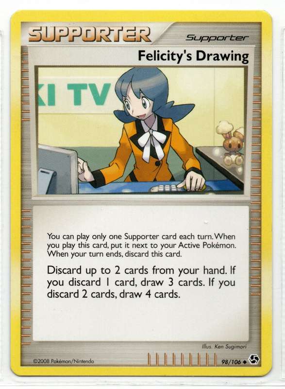 2008 Pokemon/Nintendo - Great Encounters - Supporter Felicity`s Drawing 98/106 Uncommon