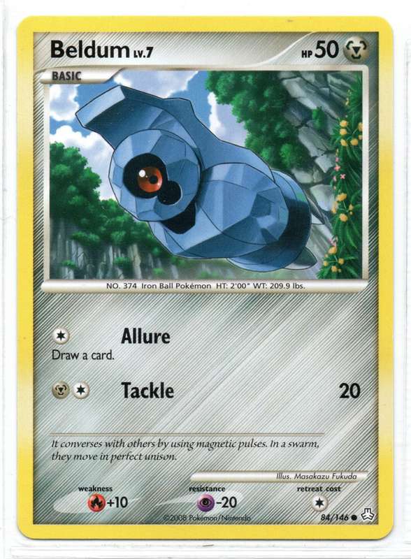 2008 Pokemon/Nintendo - Legends Awakend - Beldum 84/146 Common