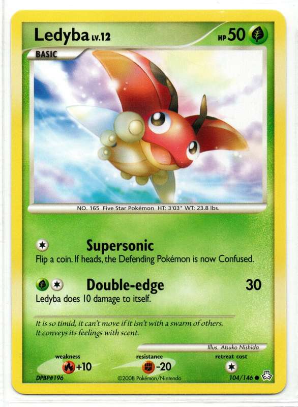 2008 Pokemon/Nintendo - Legends Awakend - Ledyba 104/146 Common